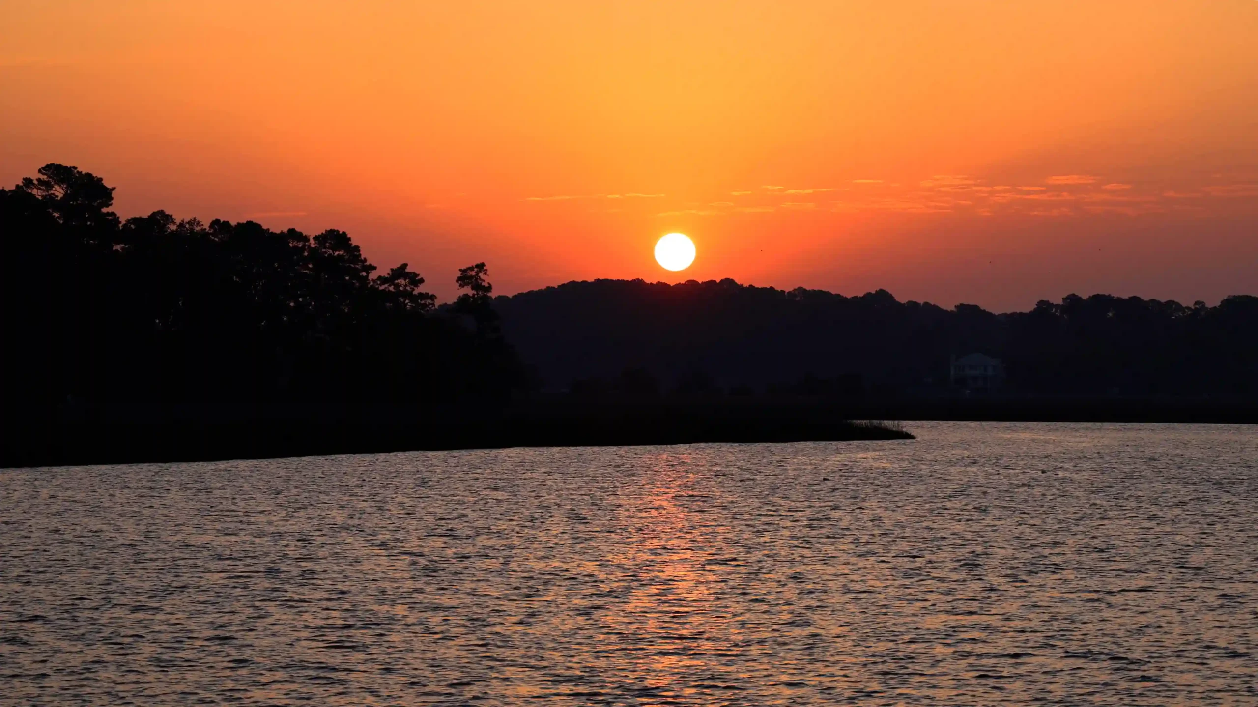A perfect Georgia peace sunrise from our anchorage in Savannah.