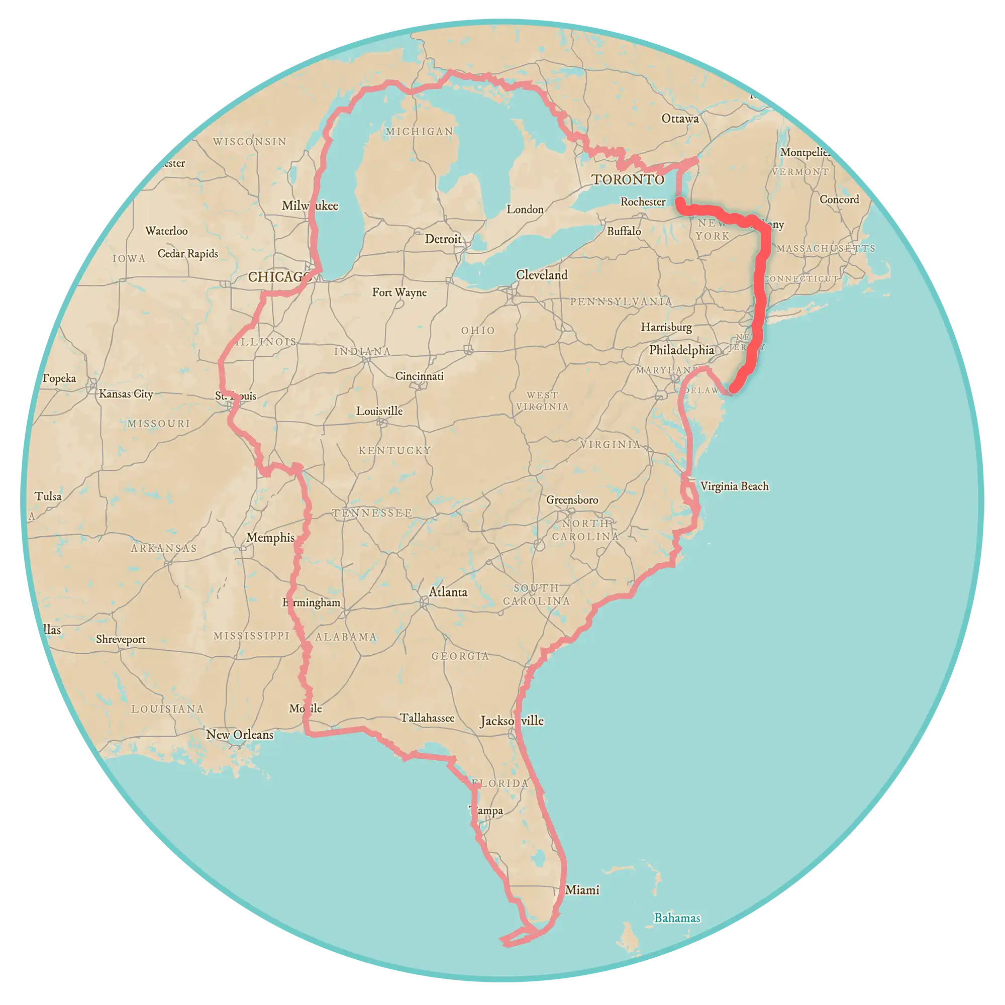 New Jersey & New York