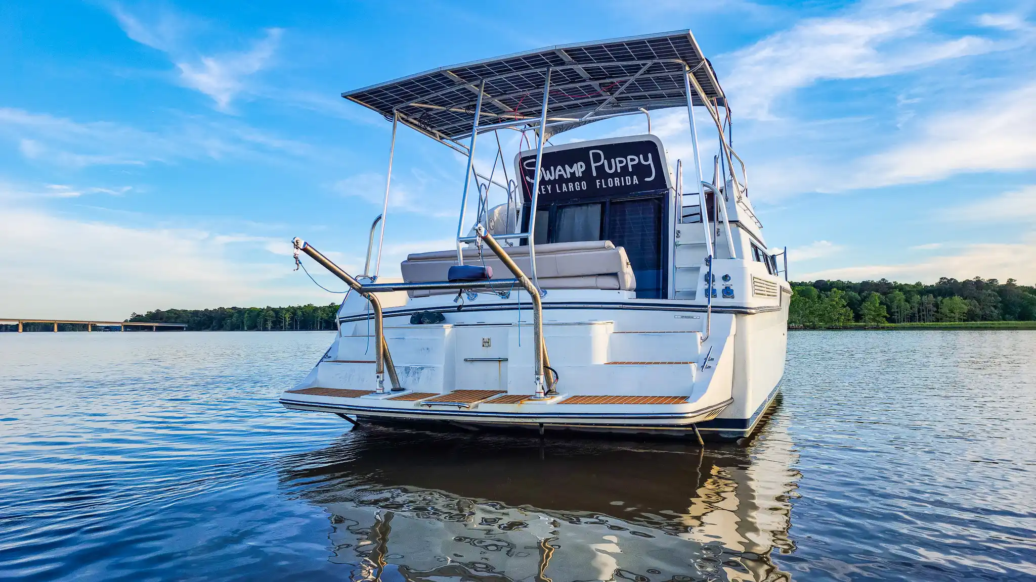 Our solar set up on our motor yacht for the Great Loop.