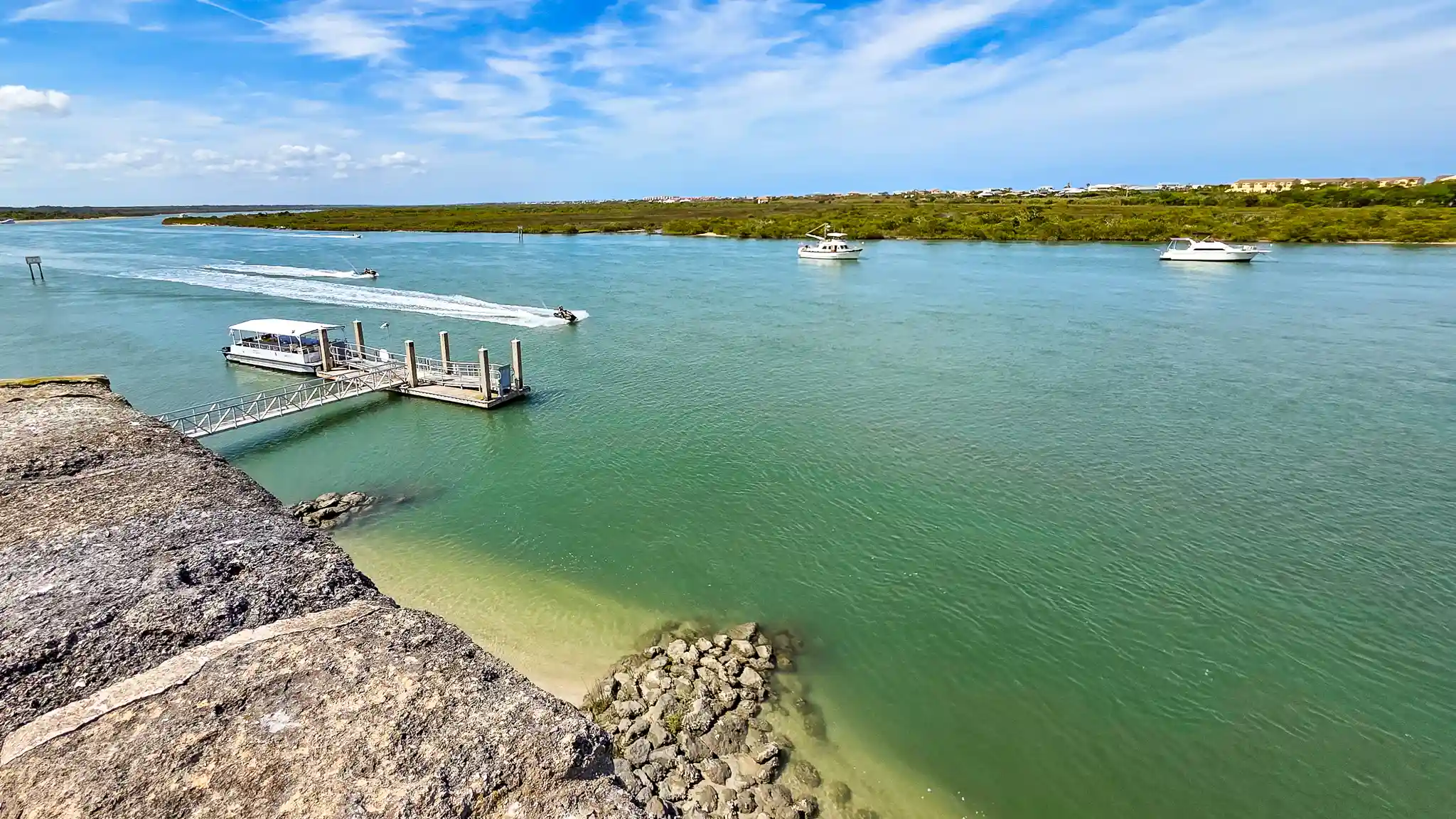A view of the anchorage just off the ICW from Fort Matanzas National Monument.
