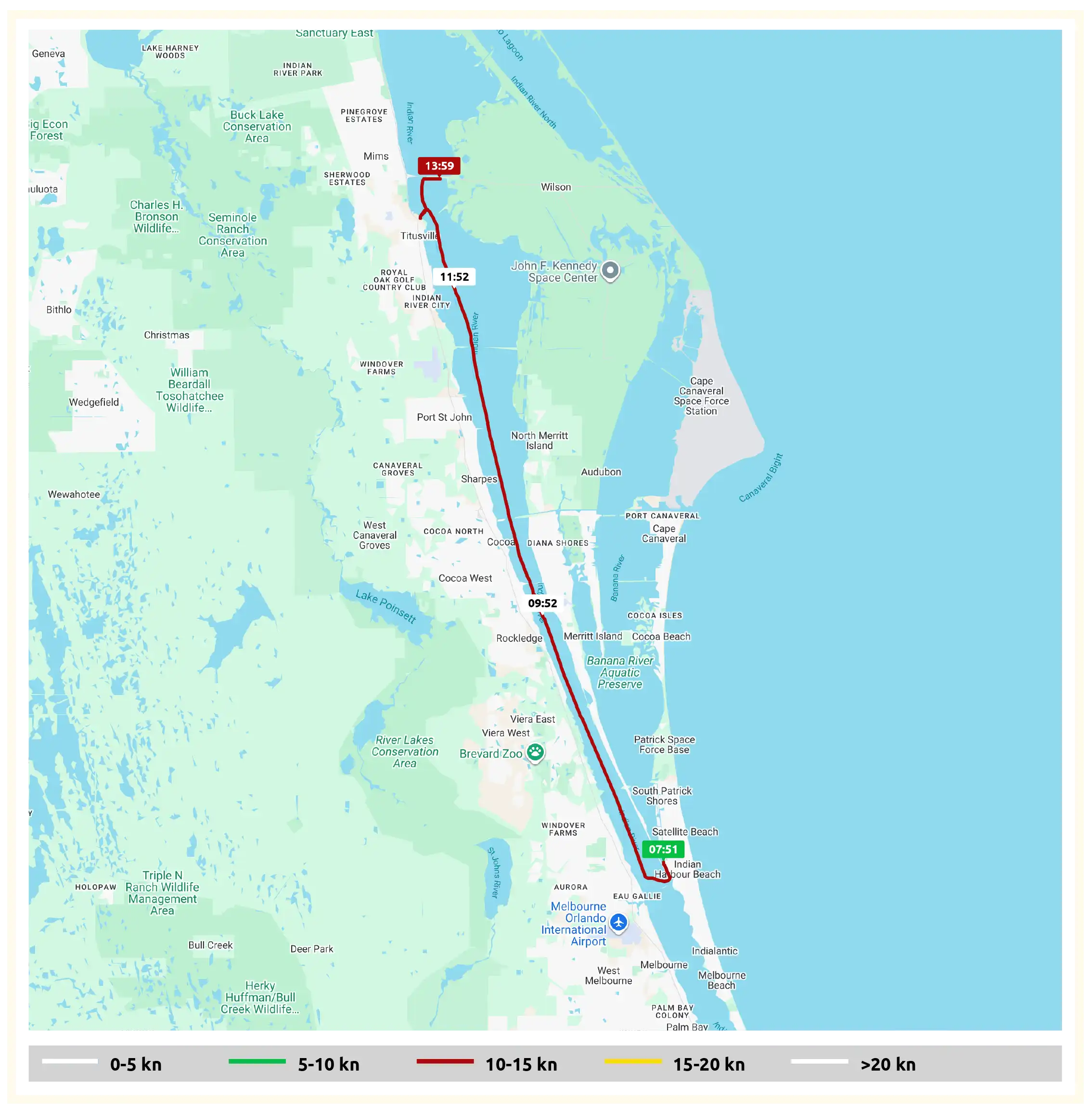 Map of route along the Great Loop | Titusville Captain's Log
