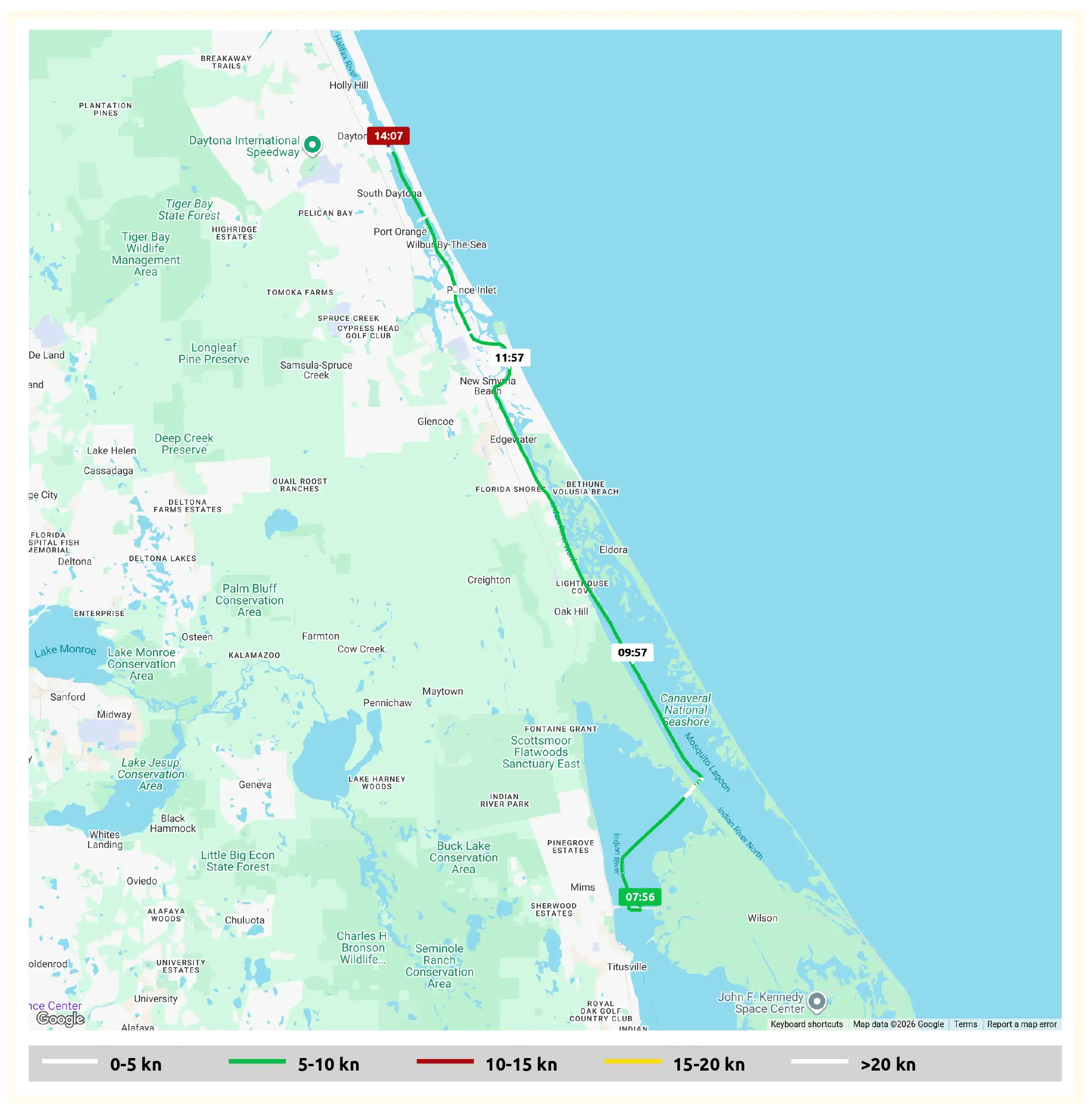 Map of route along the Great Loop | Daytona Beach Captain's Log