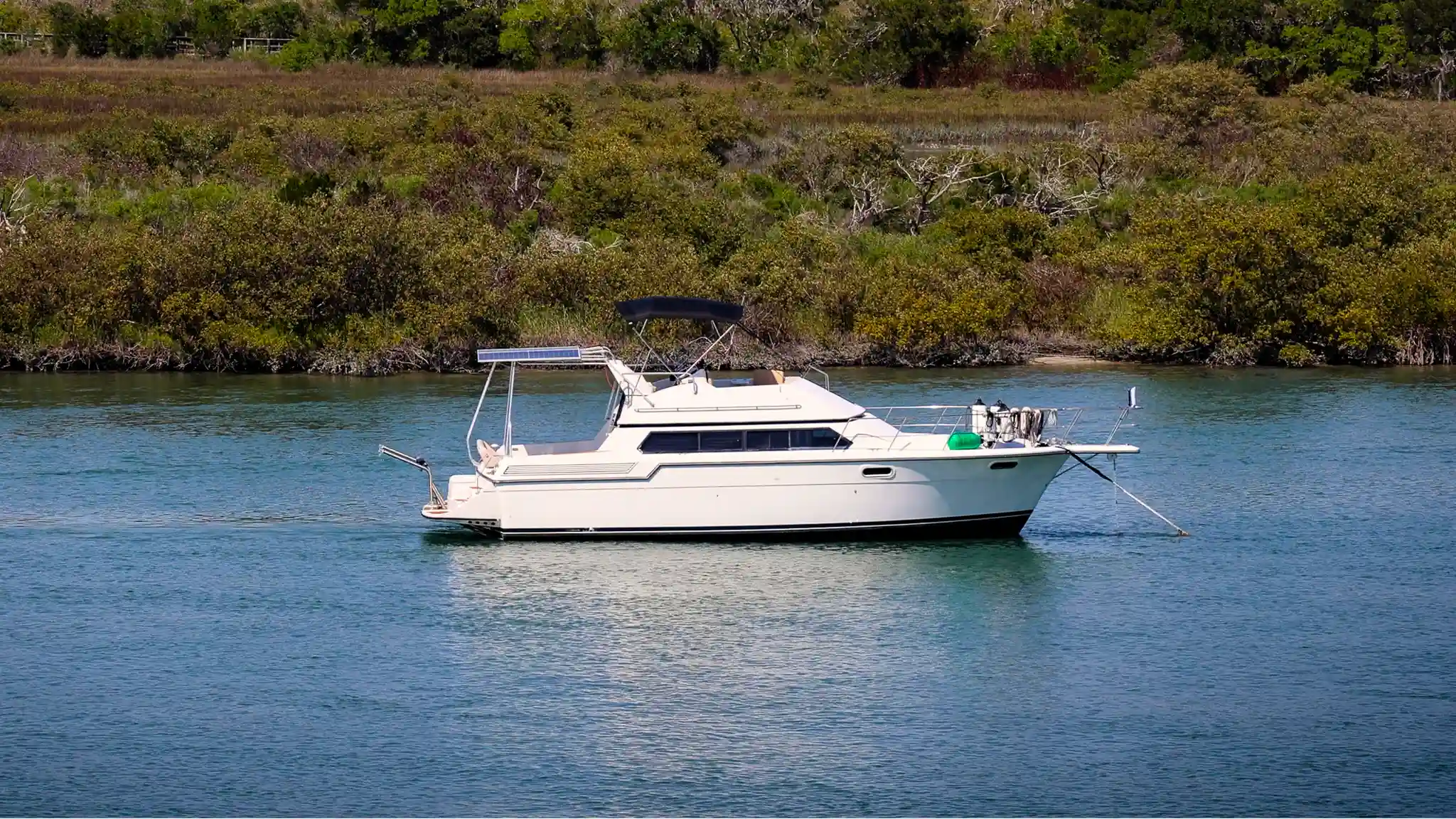 Swamp Puppy anchored near Fort Matanzas National Monument.