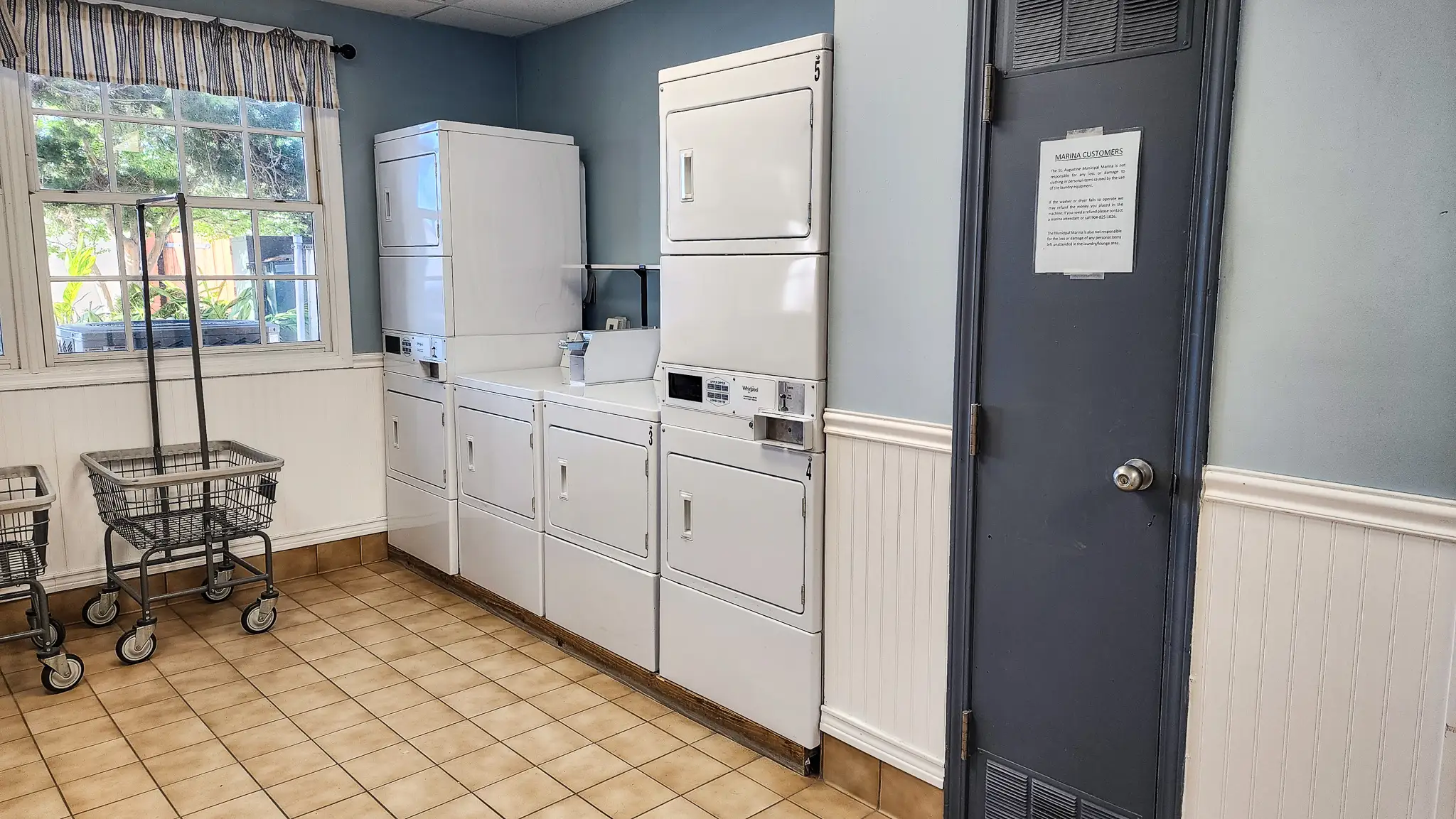 St. Augustine Municipal Marinia laundry facilities.