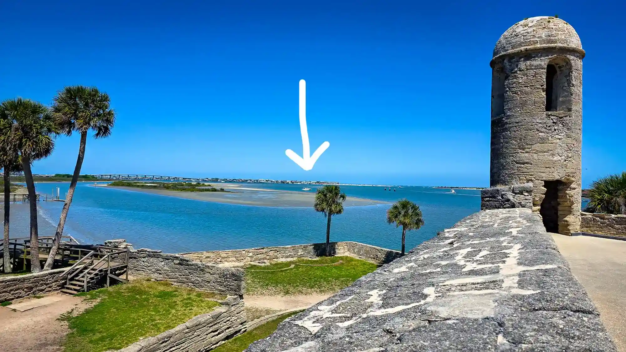 The Castillo de San Marcos anchorage just off the ICW on the Great Loop.