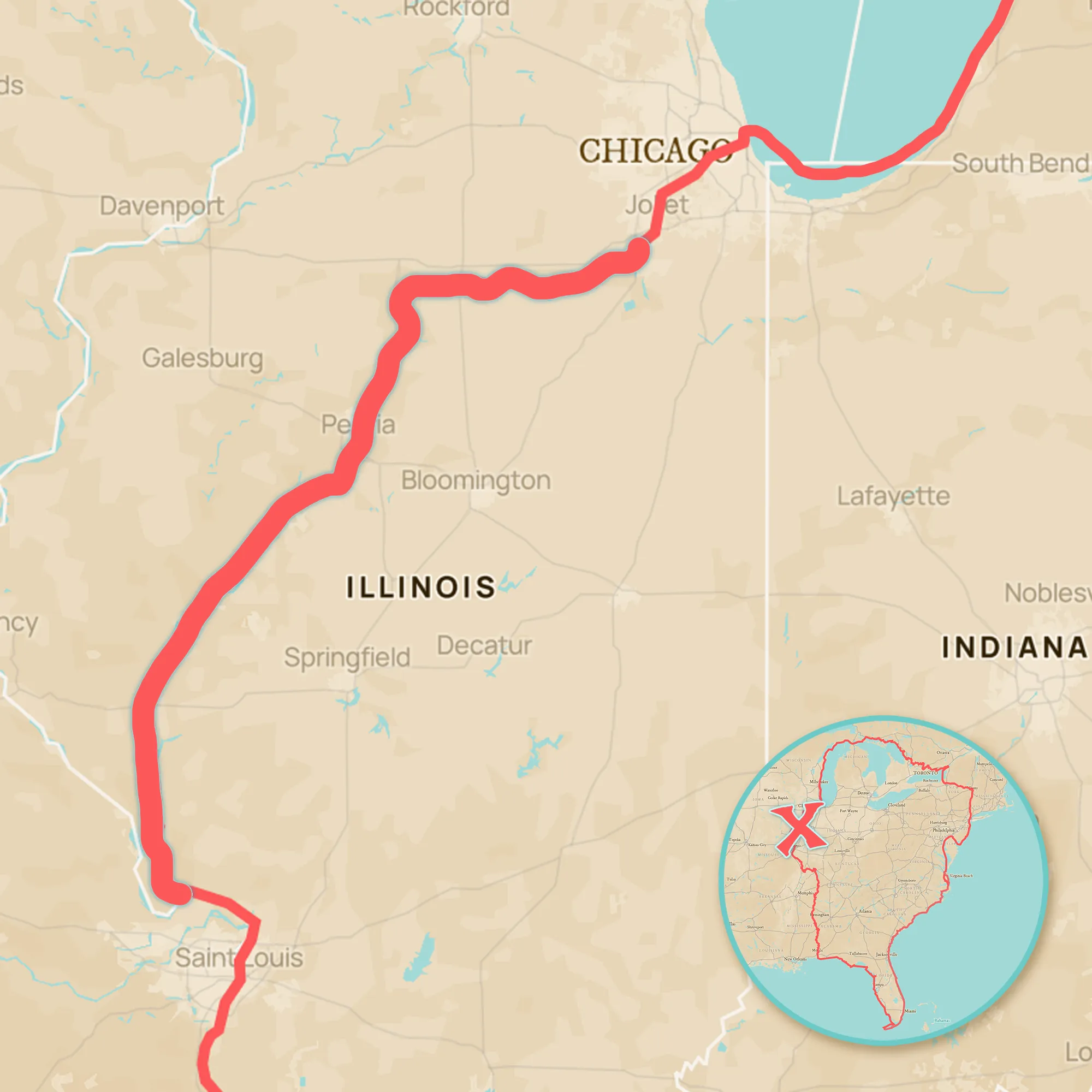 Illinois River on the Great Loop | Great Loop Map